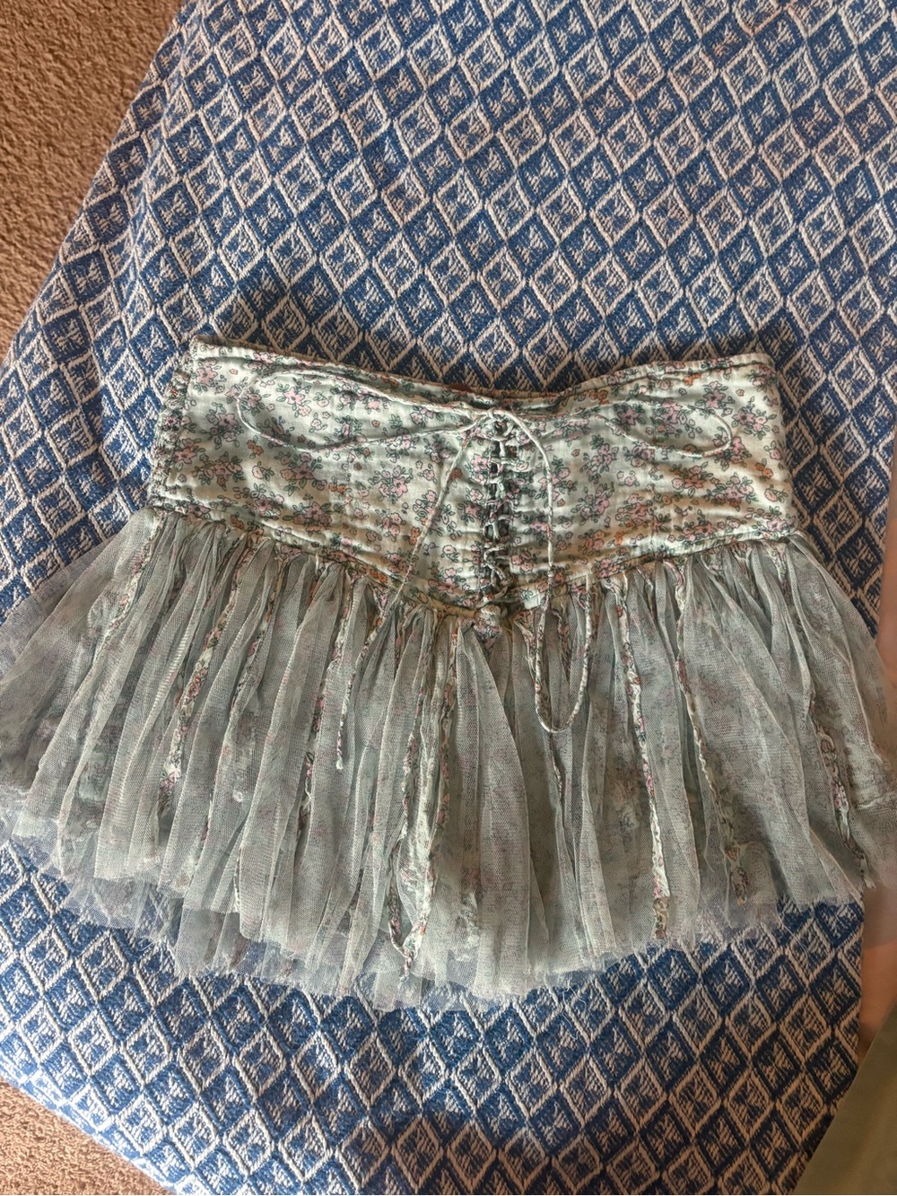 Free People One Blossom Mini Skort - Light Blue - Picture 2 of 4